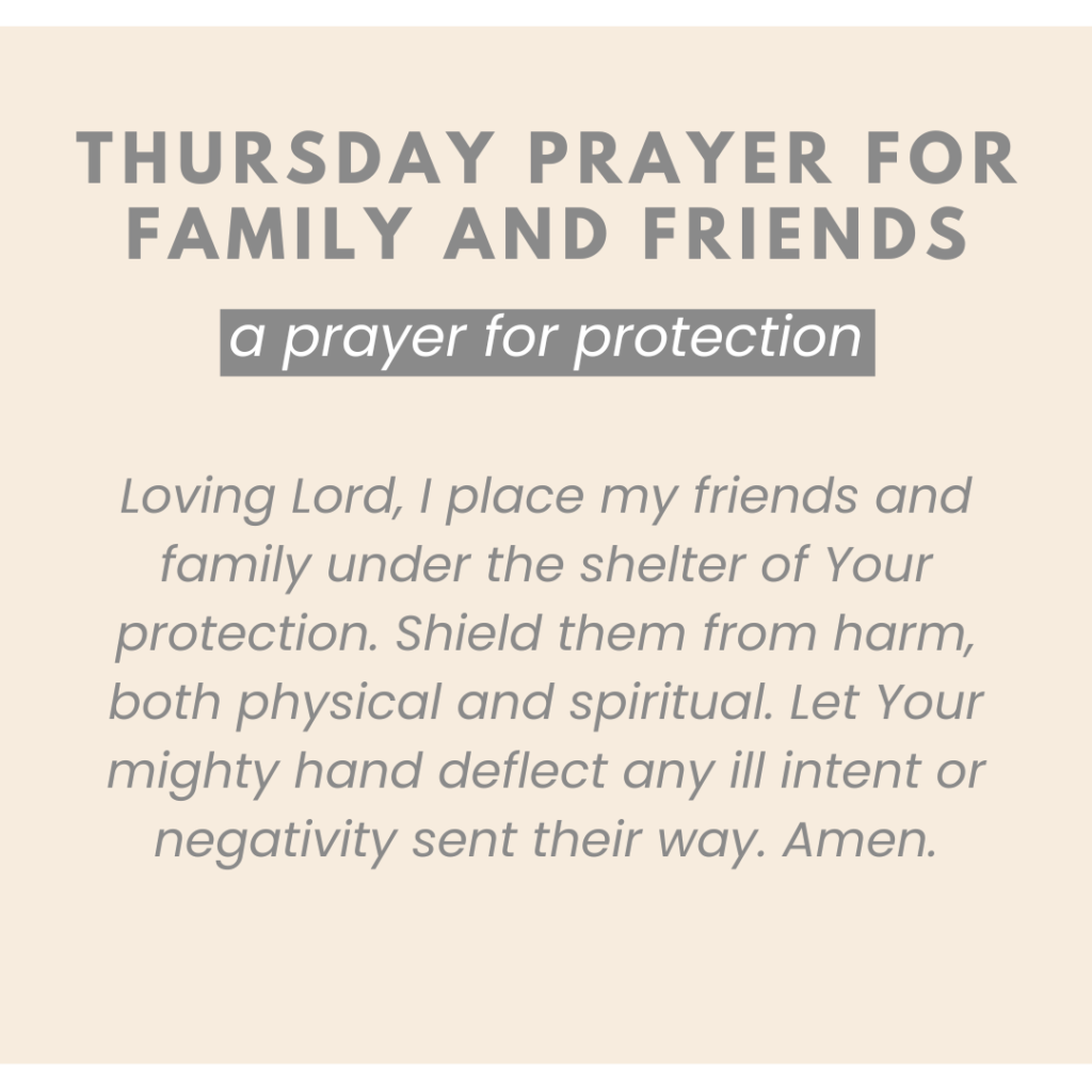 thursday prayer for family and friends