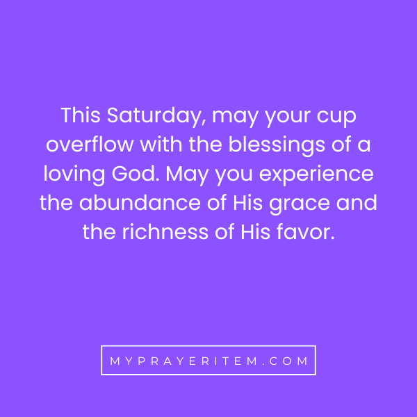 saturday morning prayers and blessings