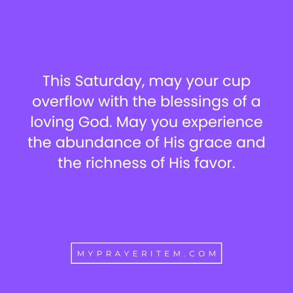 saturday morning prayers and blessings
