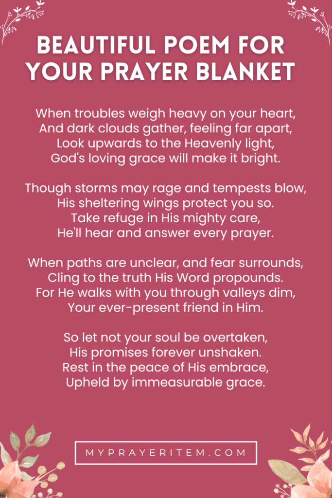 Beautiful Prayer Blanket Poem