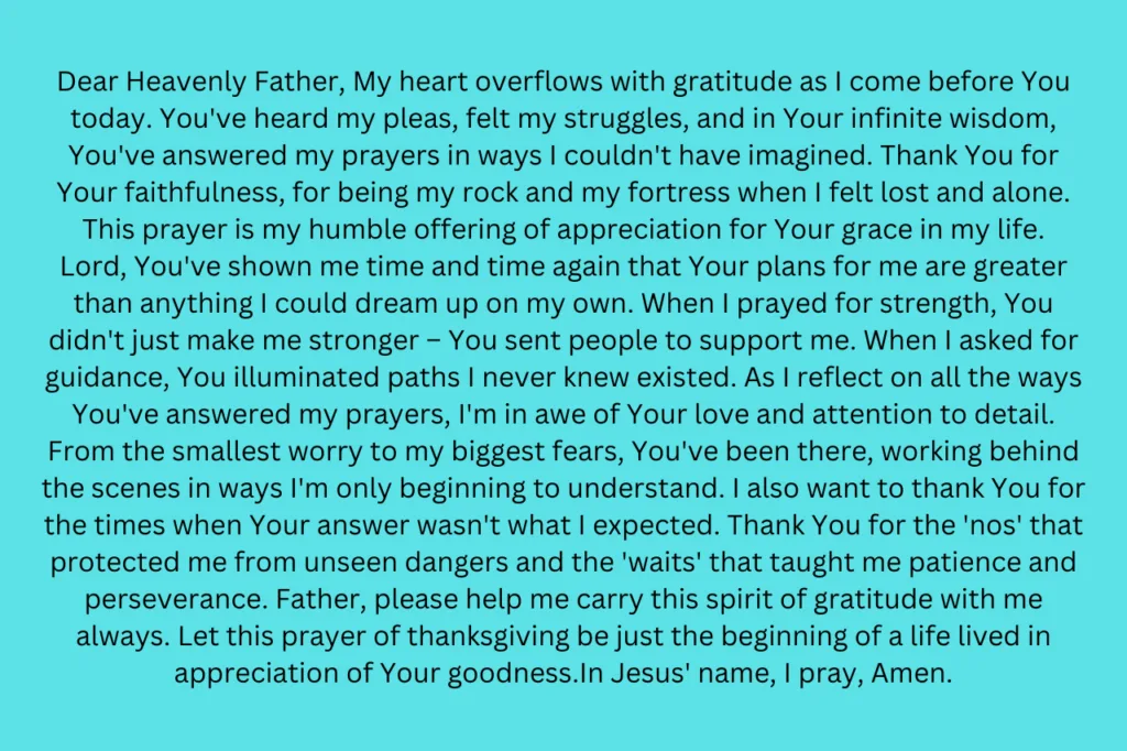 Thank you Lord For answered prayers images