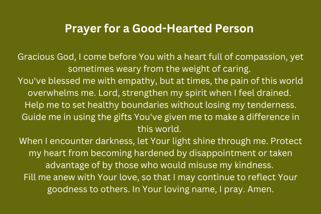 Prayer for a Good-Hearted Person