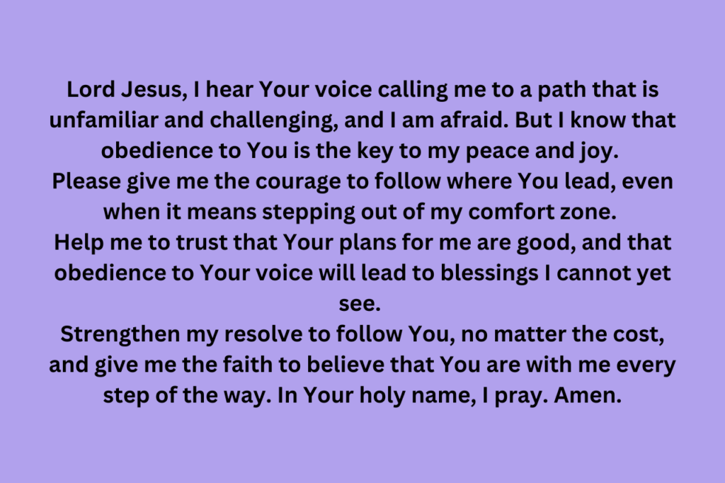 Prayer for Obedience to God’s Voice