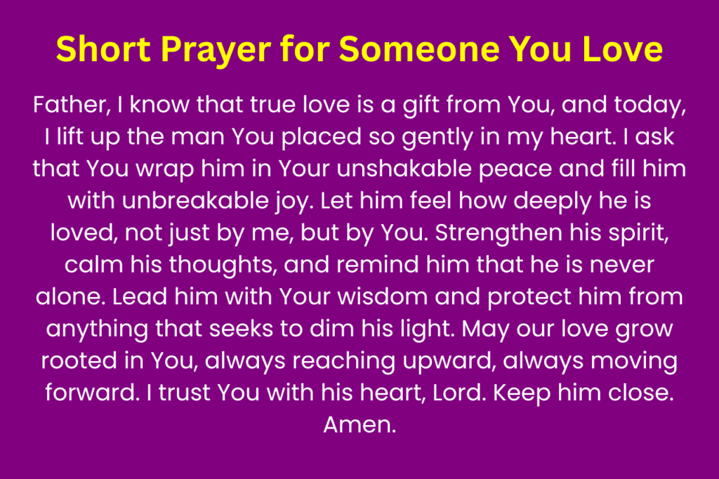 morning prayers for him - short prayer for someone you love
