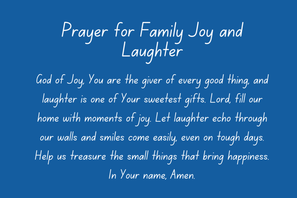 Prayer for Family Joy and Laughter