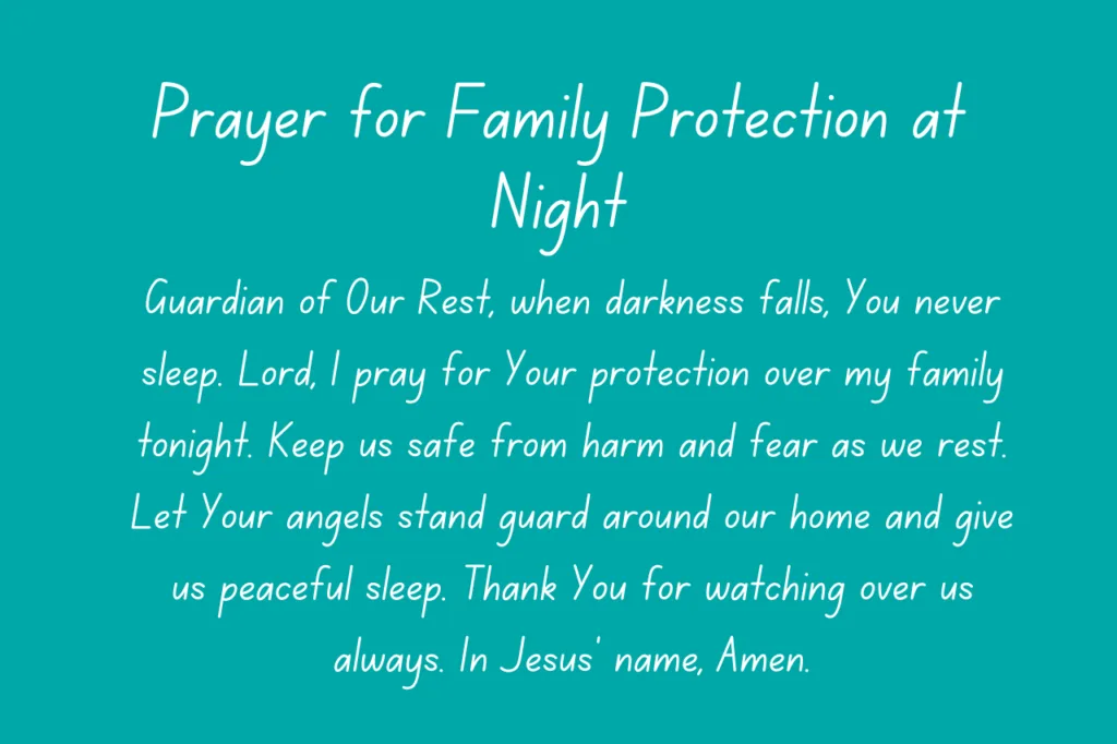 Prayer for Family Protection at Night