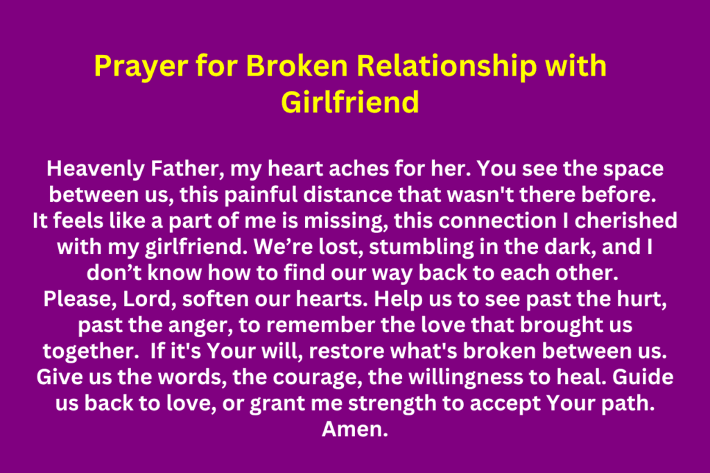 Prayer for Broken Relationship with Girlfriend