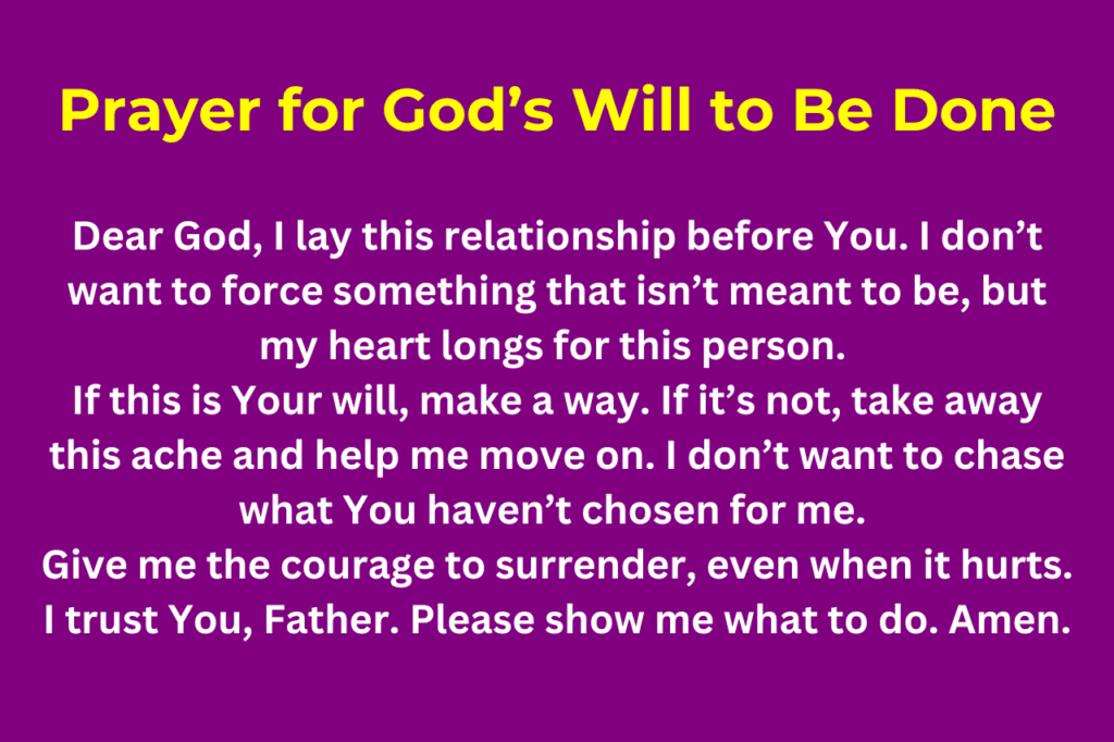 Prayer for God’s Will to Be Done