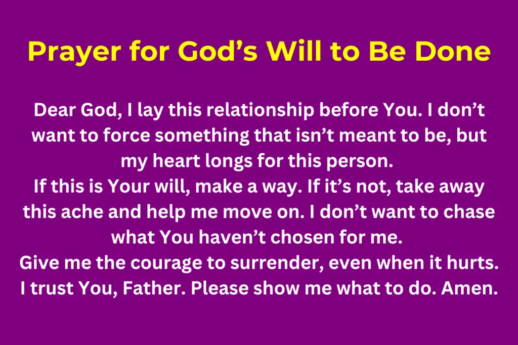 Prayer for God’s Will to Be Done