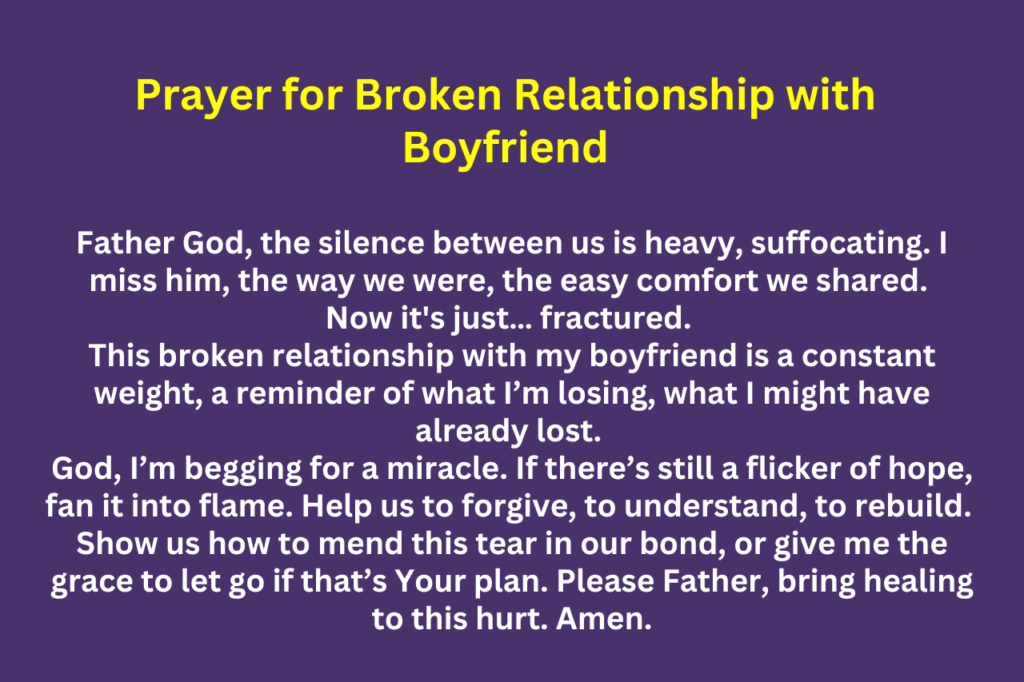 Prayer for Broken Relationship with Boyfriend