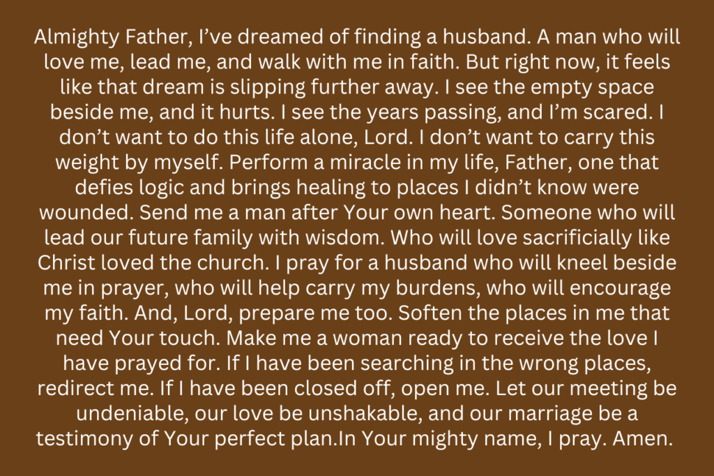 Miracle Prayer to Find a Husband