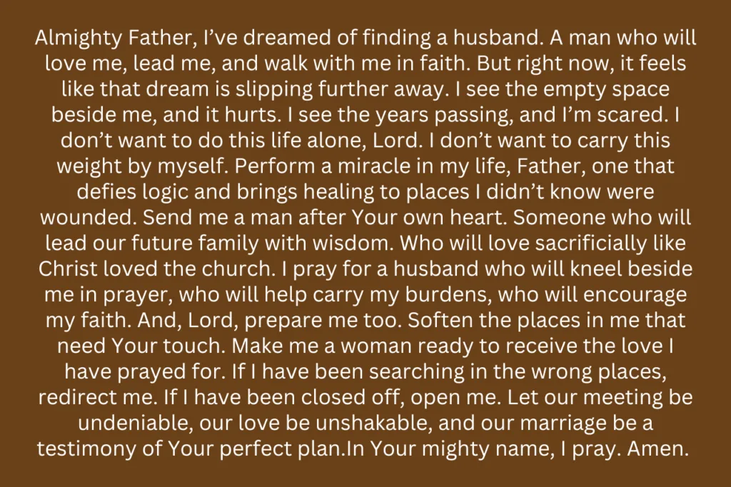 Miracle Prayer to Find a Husband