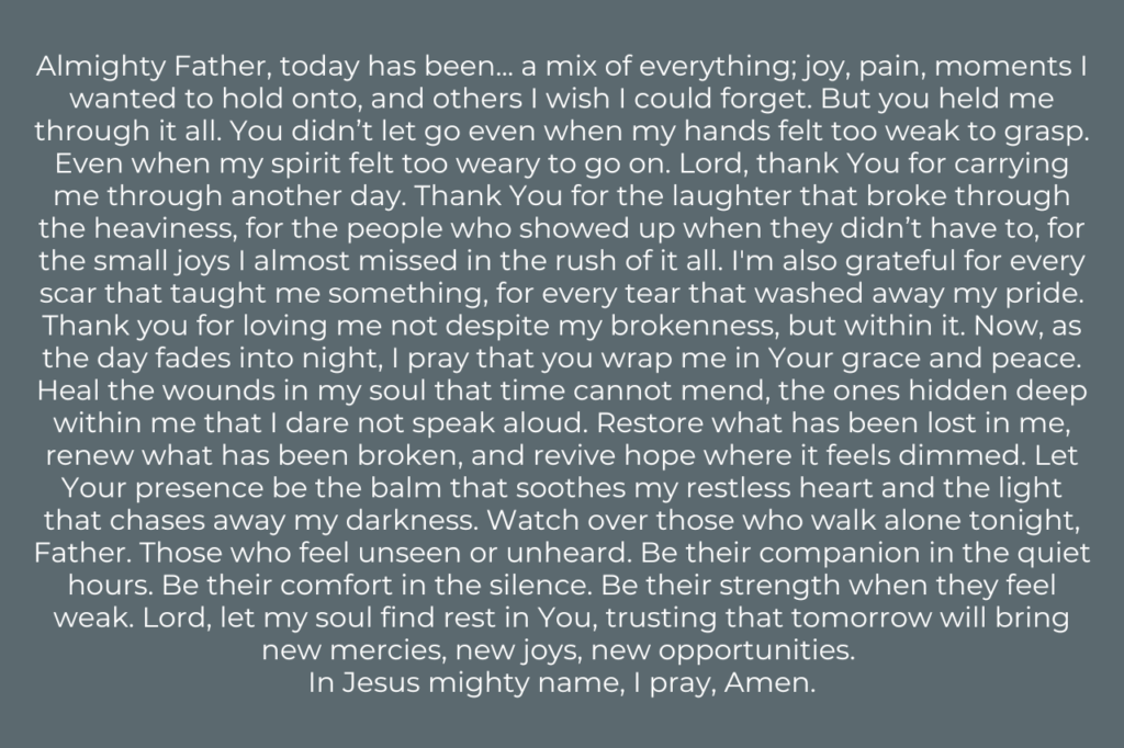 A Powerful Evening Prayer