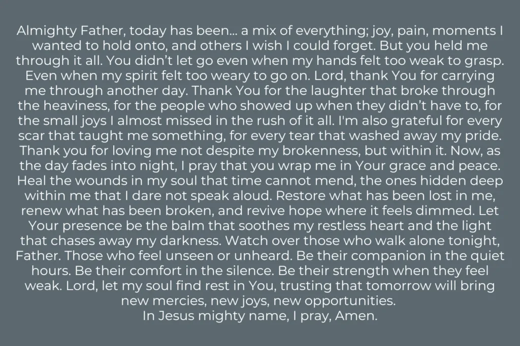 A Powerful Evening Prayer