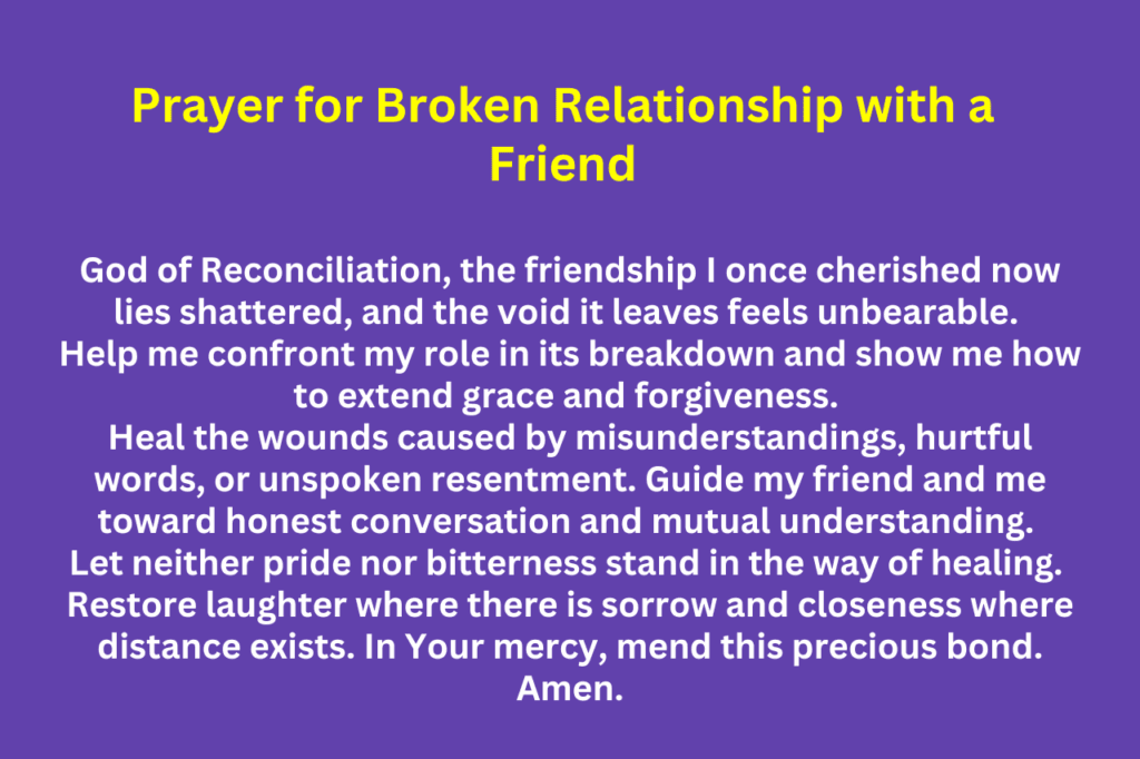 Prayer for Broken Relationship with a Friend