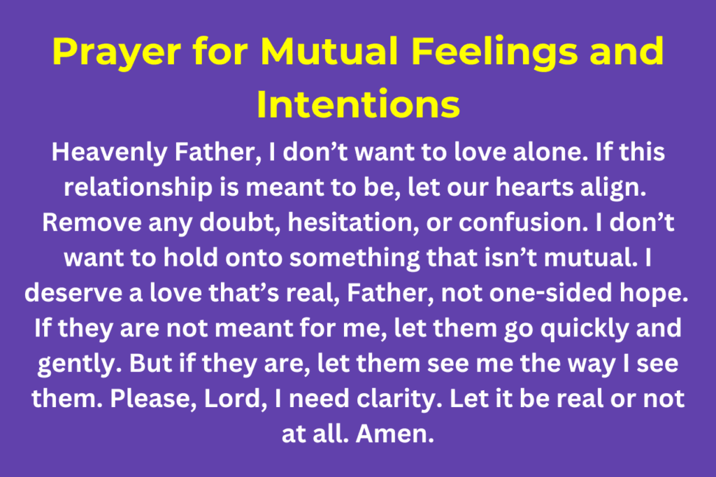 Prayer for Mutual Feelings and Intentions