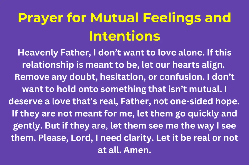 Prayer for Mutual Feelings and Intentions