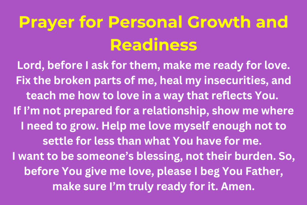 Prayer for Personal Growth and Readiness