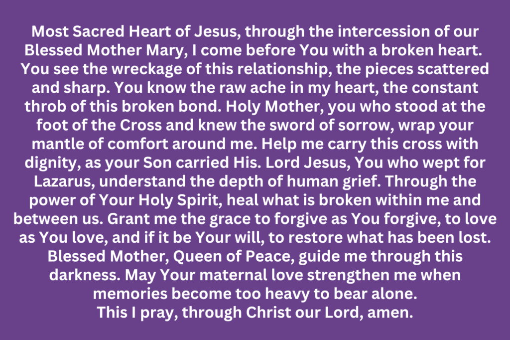 Prayer for Broken Relationship Catholic