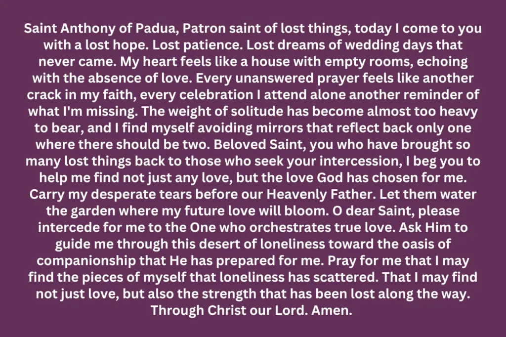 Catholic Prayer to Find Love - Saint Anthony Prayer to Find Love