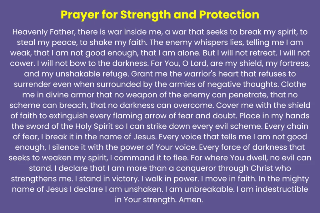 Prayer for Strength and Protection