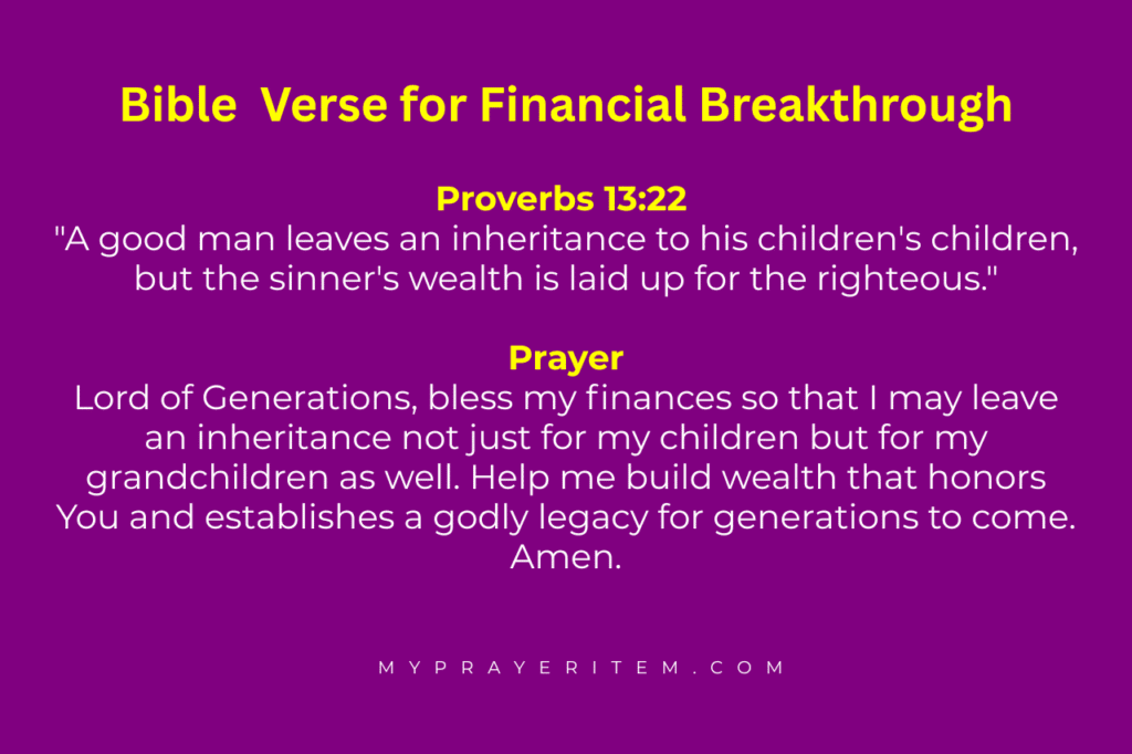 scriptures about financial breakthrough