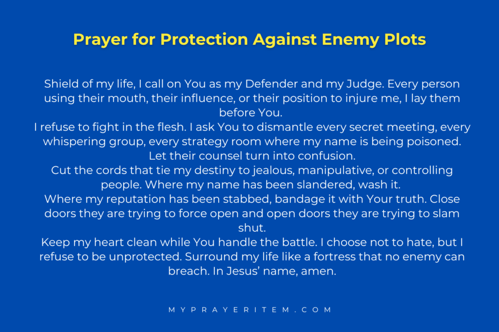Prayer for Protection Against Enemy Plots