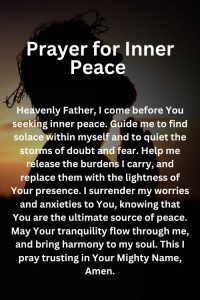 prayers for all occasions - prayer for inner peace